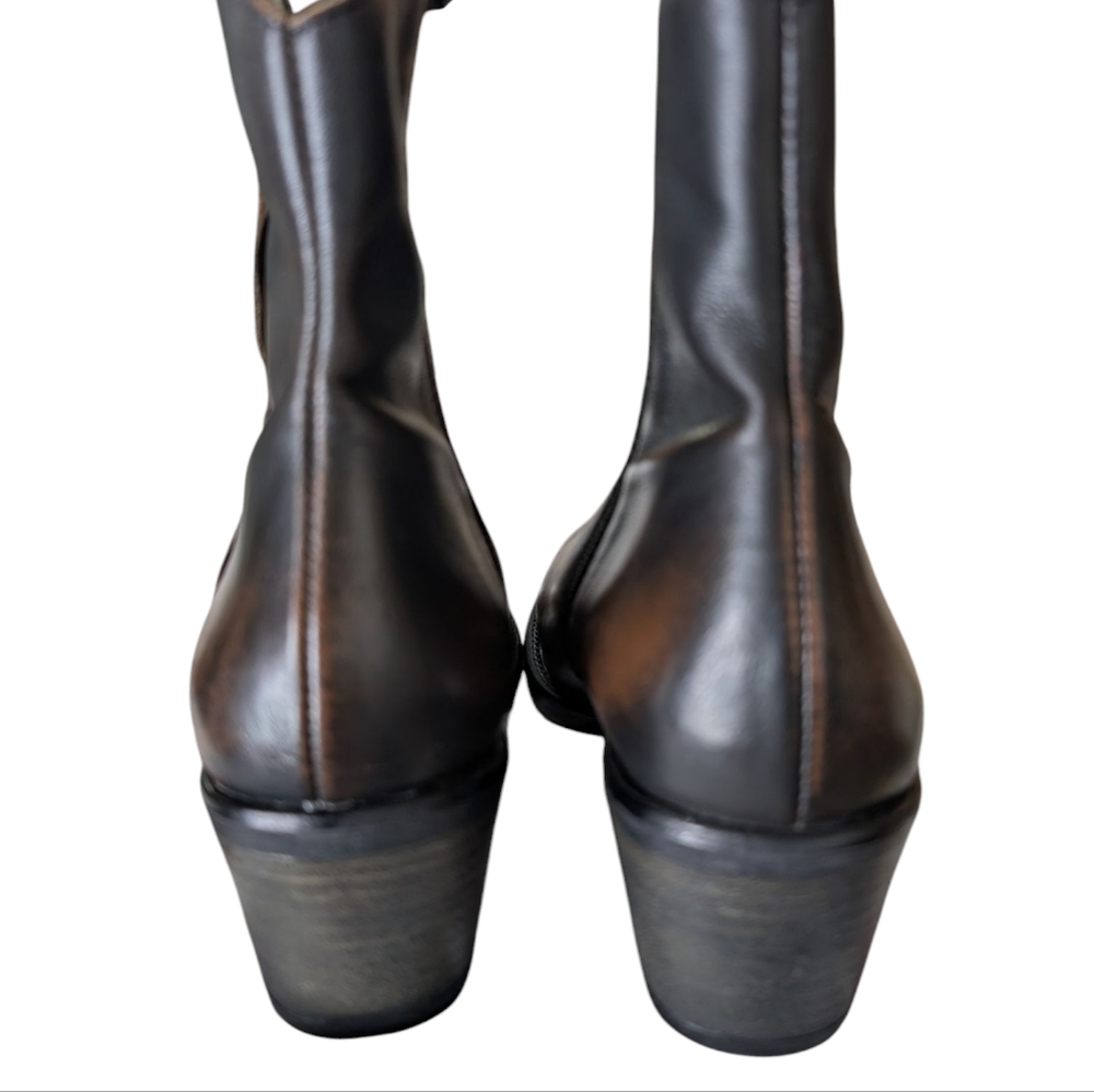 Miz Mooz Dark Brown Heeled Boots - Picture 8 of 11